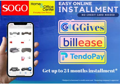 Sogo Furniture Online installment – SOGO Home and Office Center.